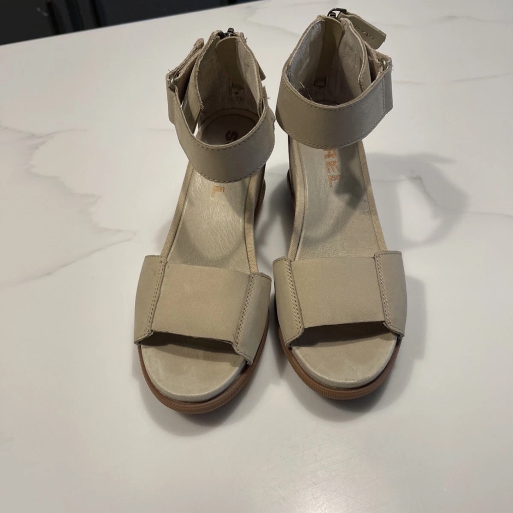 Women's Beige Ankle-Strap Sandals